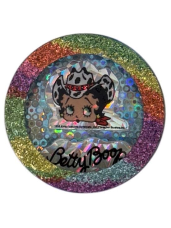 Other - Vintage Betty Boop POG Slammer Holographic Rainbow Glitter 90s